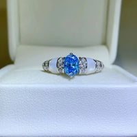 Ring Alessia - 1 Carat Moissanite Sterling Silver Ring Women's Ring Velanci