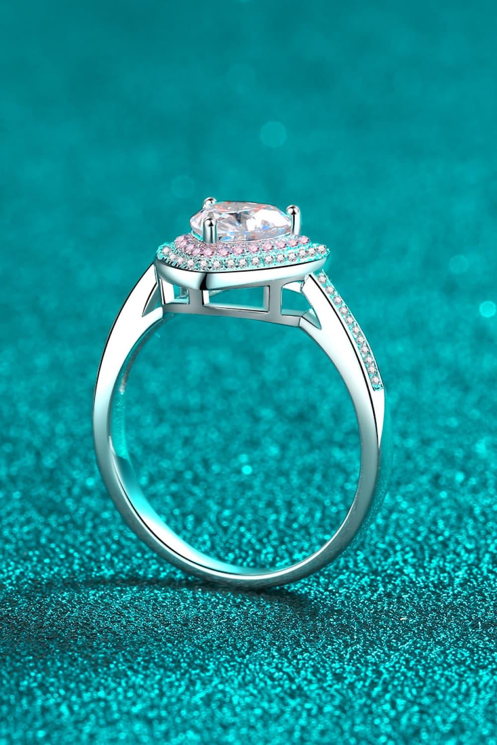 Ring Francesca - Sparkling 1 Carat Moissanite Halo Women's Ring Velanci