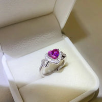 Ring Giulia - 1 Carat Moissanite Halo, Sterling Silver Women's Ring Velanci