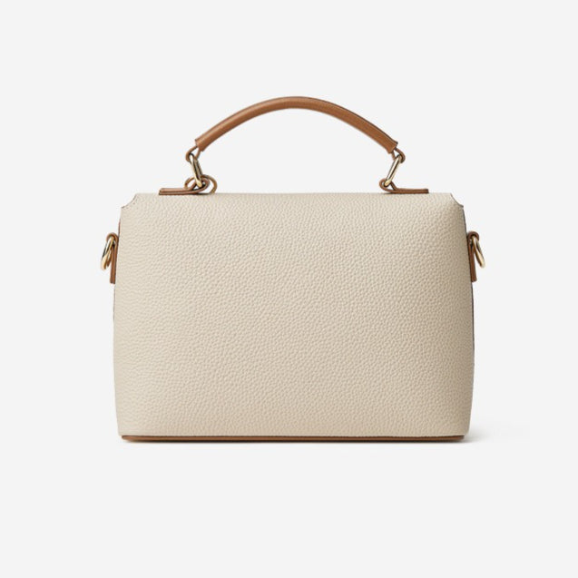 Pebbled Leather Top-Handle Bag with Cloud Charm