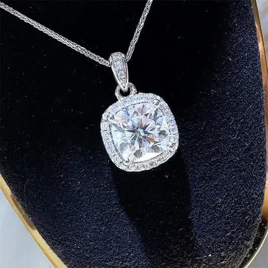 5 Carat Moissanite Sterling Silver Necklace Velanci