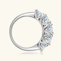 3.6ct Moissanite Sterling Silver Ring Alessia - Sea Sparkle Women's Ring Velanci