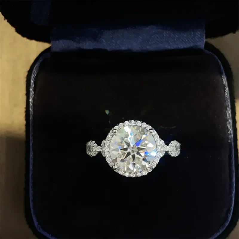 3 Carat Sterling Silver Moissanite Ring Giulia - Bright Women's Ring Velanci