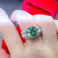 5 Carat Moissanite Ring Giovanna - Emerald Sparkle Women's Ring Velanci