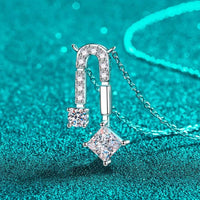 Moissanite Necklace - 1.3ct Sterling Silver Rhodium-Plated Velanci