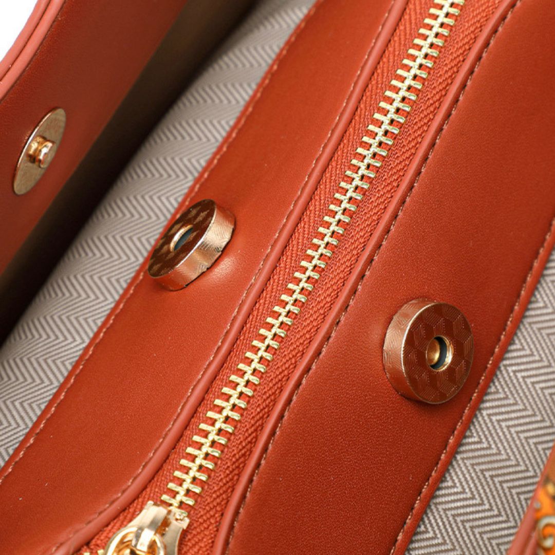 Velanci Velour Noir Leather Handbag