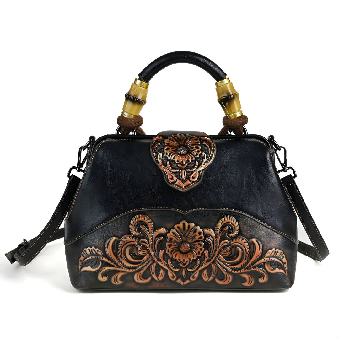 Velanci Velvet Royale Leather Handbag