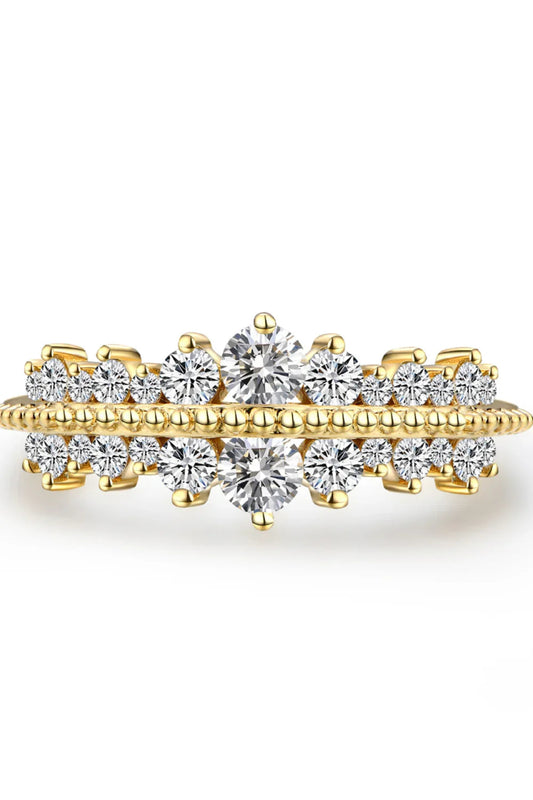 Ring Giovanna - Moissanite 0.1ct Sterling Silver Ring Women's Ring Velanci