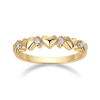 Sterling Silver Moissanite Heart Ring Giulia - Sparkle Women's Ring Velanci