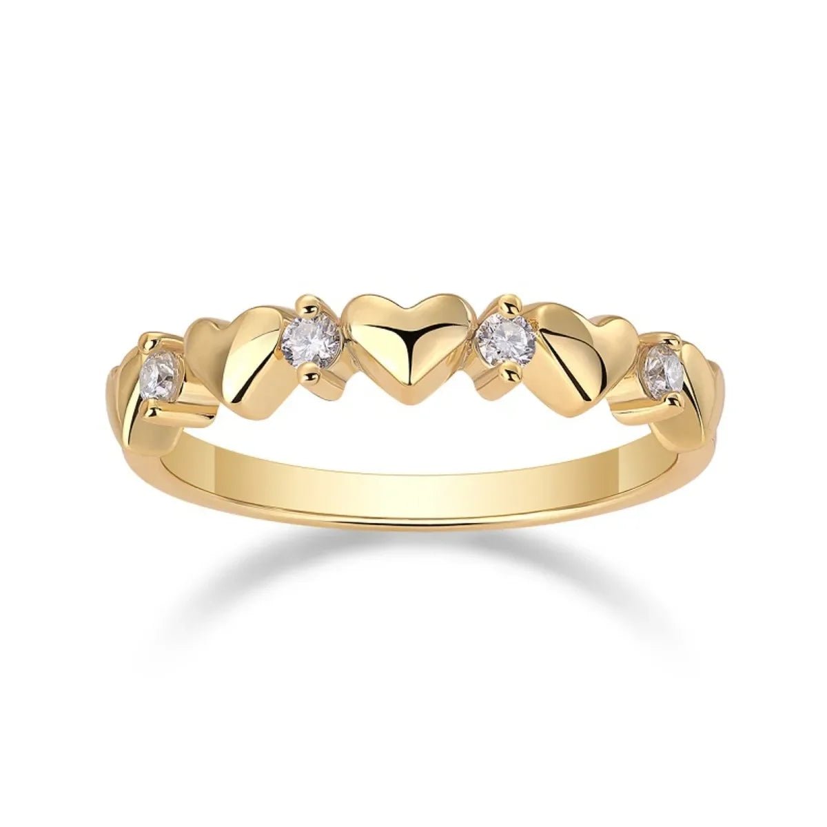 Sterling Silver Moissanite Heart Ring Giulia - Sparkle Women's Ring Velanci