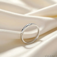 Inlaid Moissanite Ring Alessia - Coastal Rhodium Finish Velanci