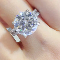 Ring Sofia - 5 Carat Moissanite Sterling Silver Ring Women's Ring Velanci