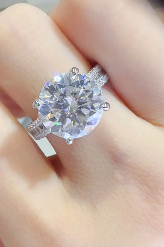 Ring Sofia - 5 Carat Moissanite Sterling Silver Ring Women's Ring Velanci