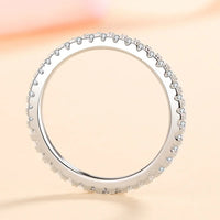 Moissanite Ring Livia - Minimalist Sterling Sparkle Women's Ring Velanci
