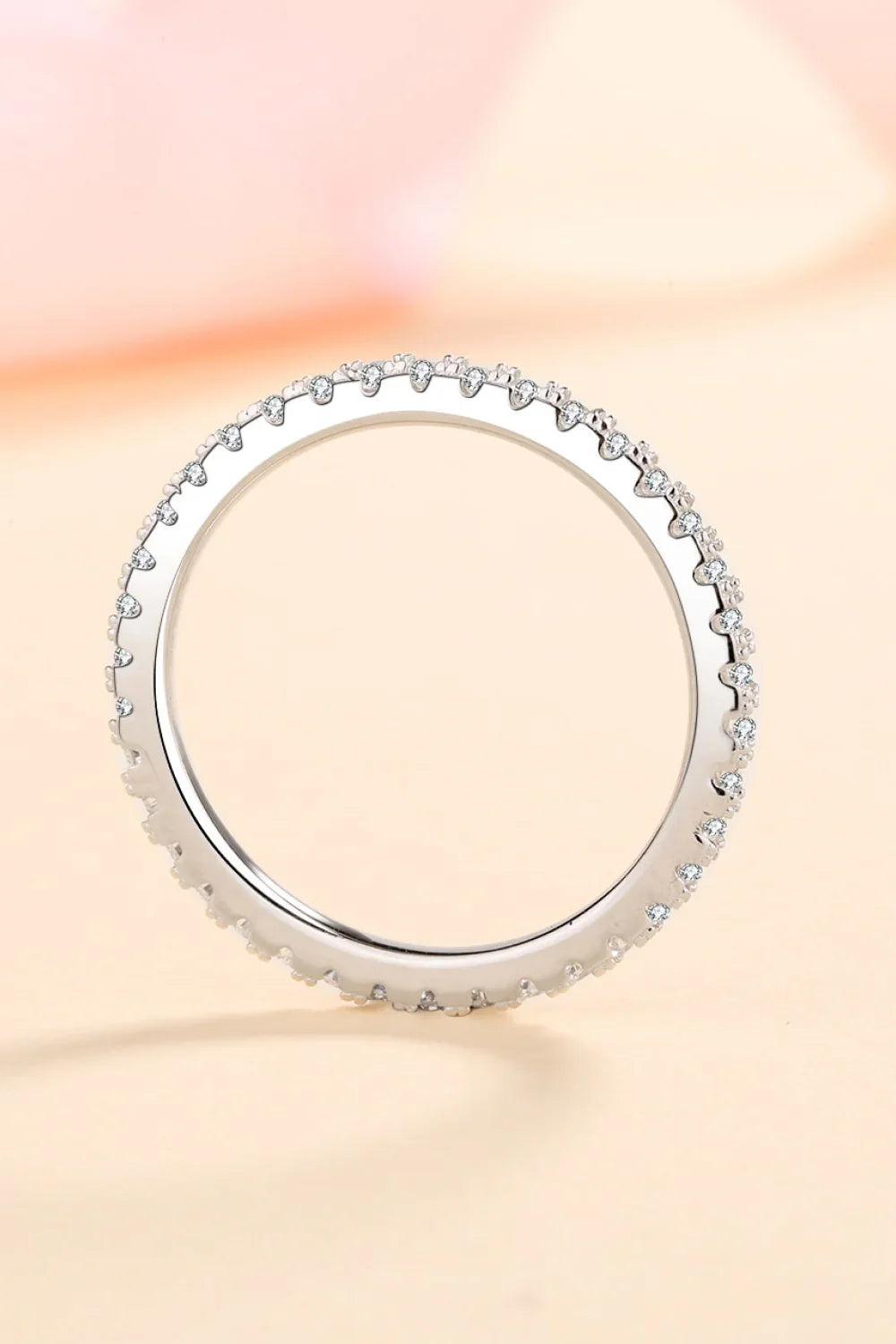 Moissanite Ring Livia - Minimalist Sterling Sparkle Women's Ring Velanci