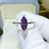 Ring Isabella - 2-Carat Moissanite, Platinum-Plated Silver Women's Ring Velanci