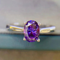 Moissanite Ring Alessia - 1 Carat, 4-Prong Solitaire Women's Ring Velanci