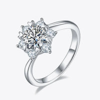 Moissanite Sterling Silver Ring Sofia - D Color VVS1 Sparkle Women's Ring Velanci