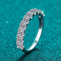 Moissanite Ring Alessia - Minimalist Sterling Silver Shine Women's Ring Velanci