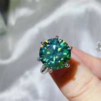 10 Carat Moissanite Sterling Silver Ring Elisa - Sparkle Women's Ring Velanci