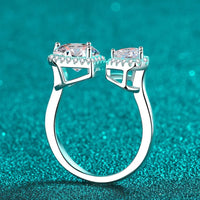 Heart-Shaped Moissanite Ring Giulia - Halo Sparkle Women's Ring Velanci