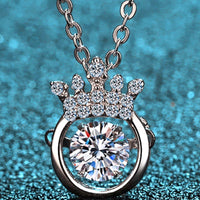 Rhodium-Plated Moissanite Necklace - Subtle Coastal Sparkle Velanci