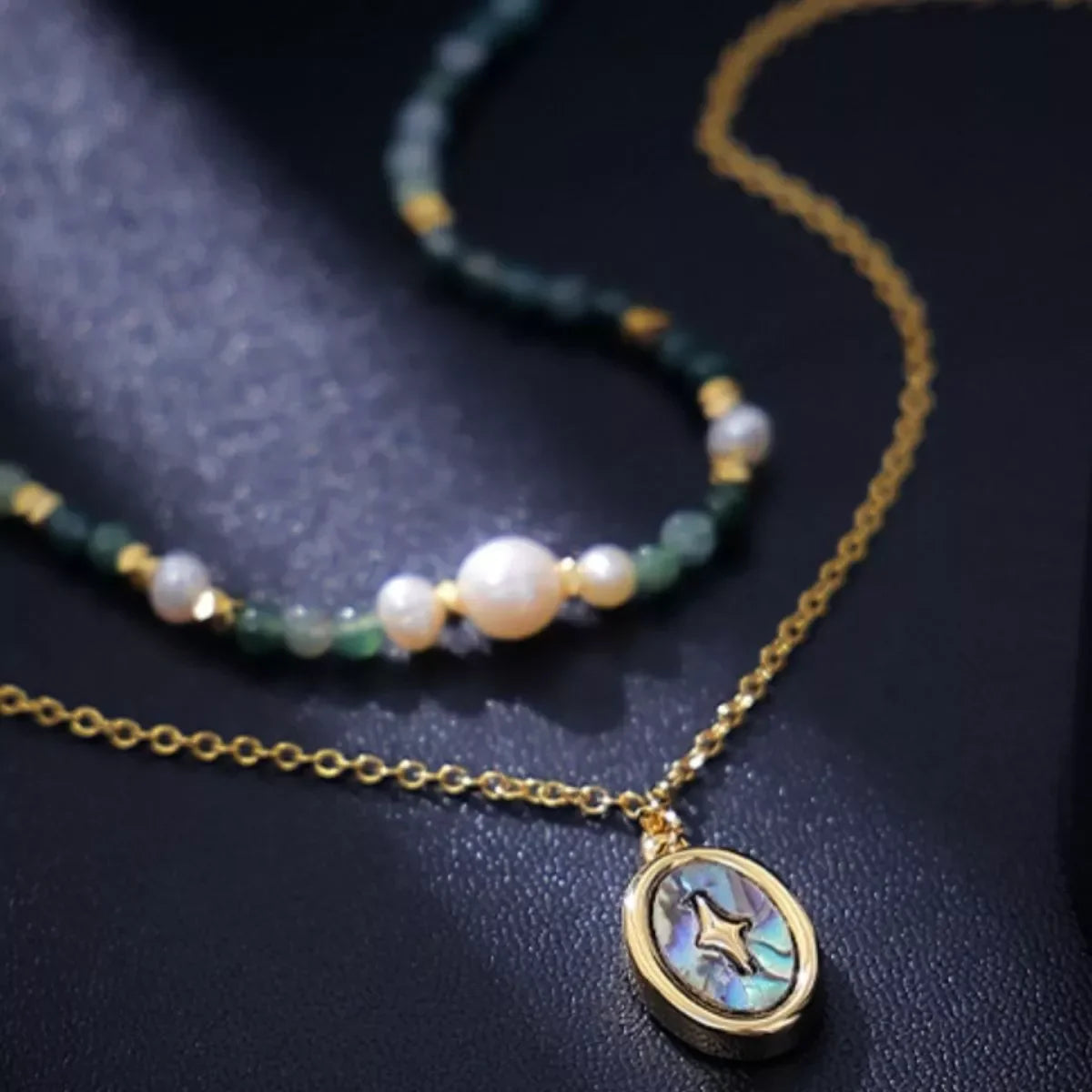 Freshwater Pearl Necklace Set Necklace - 18K Gold Plated Velanci