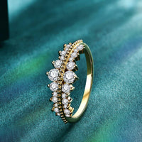 Ring Giovanna - Moissanite 0.1ct Sterling Silver Ring Women's Ring Velanci