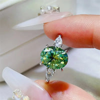 Ring Sofia - 3 Carat Moissanite Sterling Silver Ring Women's Ring Velanci