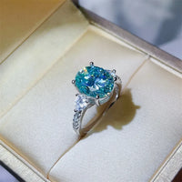 Ring Giulia - 5 Carat Moissanite Sterling Silver Shine Women's Ring Velanci