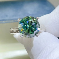 Ring Giovanna - 5 Carat Moissanite Platinum-Plated Silver Women's Ring Velanci