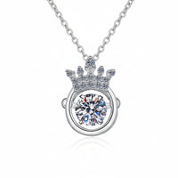 Rhodium-Plated Moissanite Necklace - Subtle Coastal Sparkle Velanci