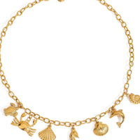 Ocean Theme Necklace - 18K Gold-Plated Coastal Motif Velanci
