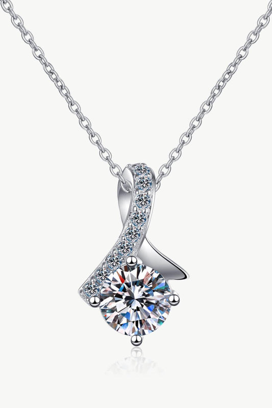 1 Carat Moissanite Sterling Pendant Necklace - Coastal Glow Velanci
