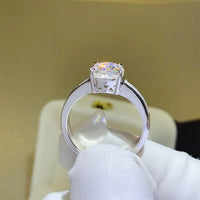 3 Carat Moissanite Sterling Ring Isabella - Coastal Sparkle Women's Ring Velanci