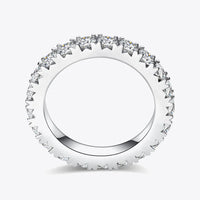 Sterling Silver Moissanite Eternity Ring Giada - Dainty Band Women's Ring Velanci