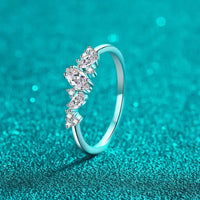 Moissanite Ring Alessia - Rhodium Plated Sparkle Shine Women's Ring Velanci
