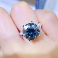 Anello Giulia - 5 Carat Moissanite Sterling Silver Shine Women's Ring Velanci
