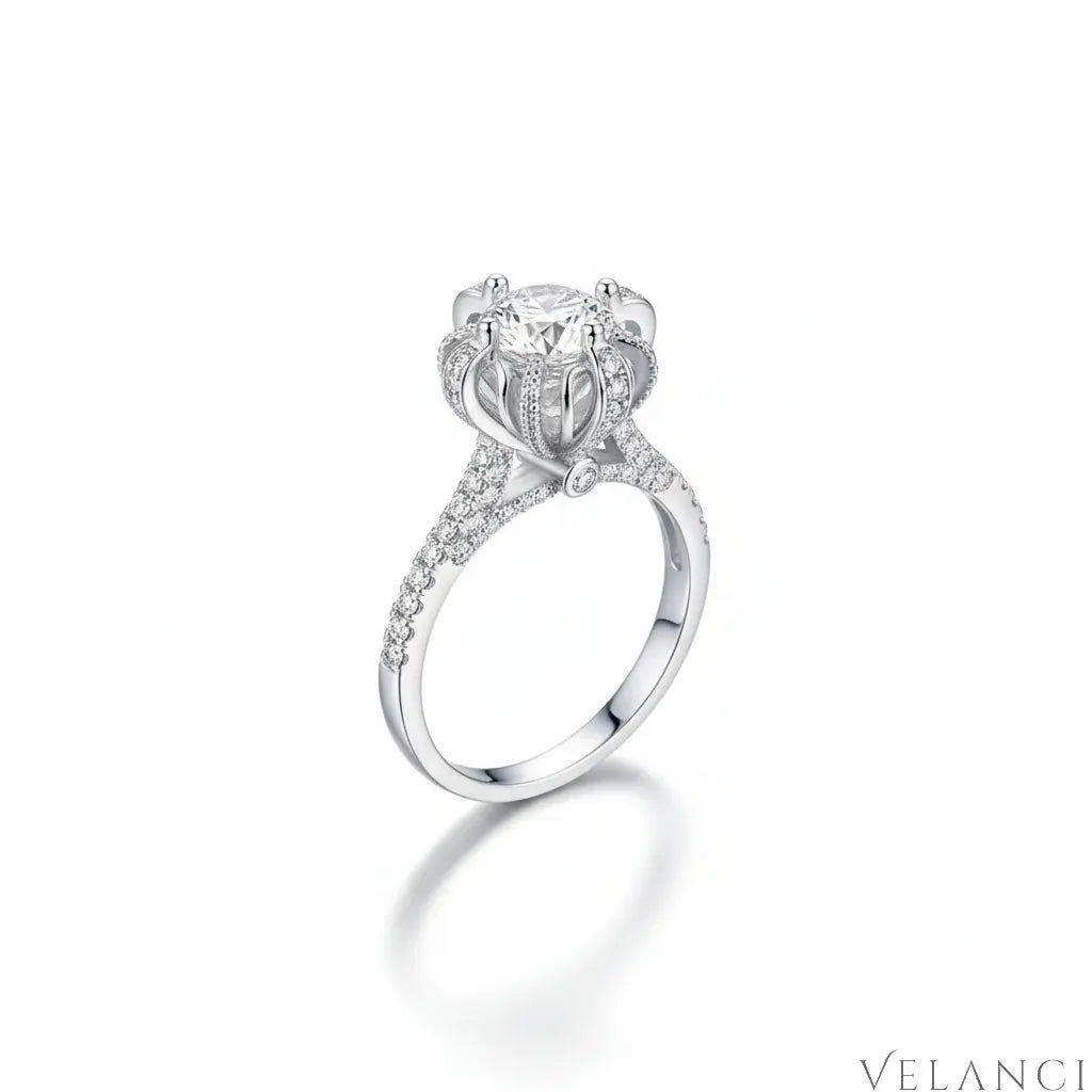 Ring Isabella - 1 Carat Moissanite Sterling Silver Women's Ring Velanci