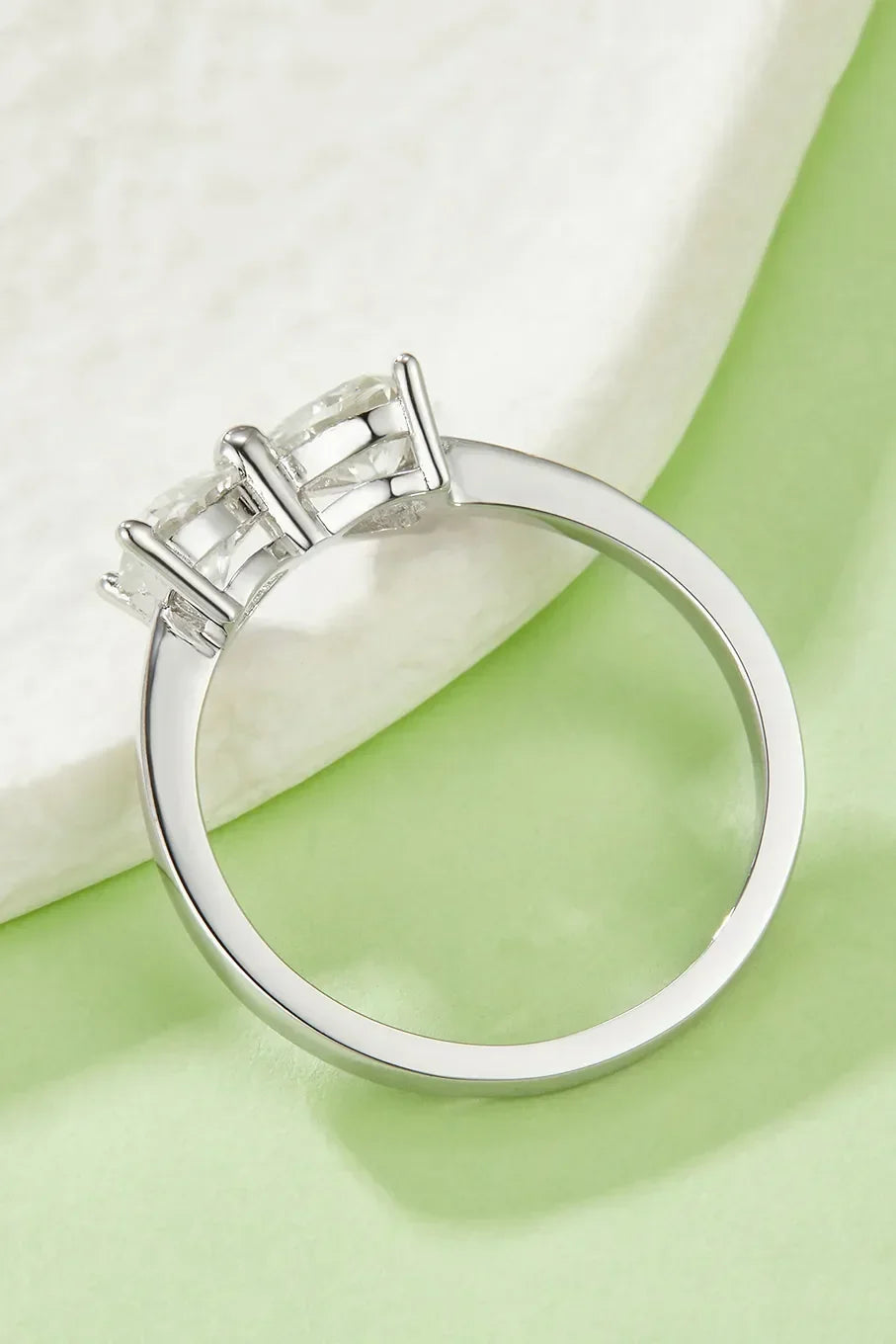 Bow Ring Giulia - 1 Carat Moissanite Sterling Silver Women's Ring Velanci