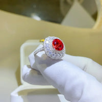 Moissanite Ring Elena - 2 Carat Sterling Silver Shine Women's Ring Velanci