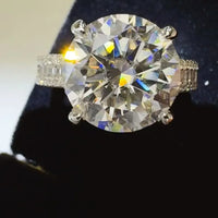 Ring Sofia - 5 Carat Moissanite Sterling Silver Ring Women's Ring Velanci