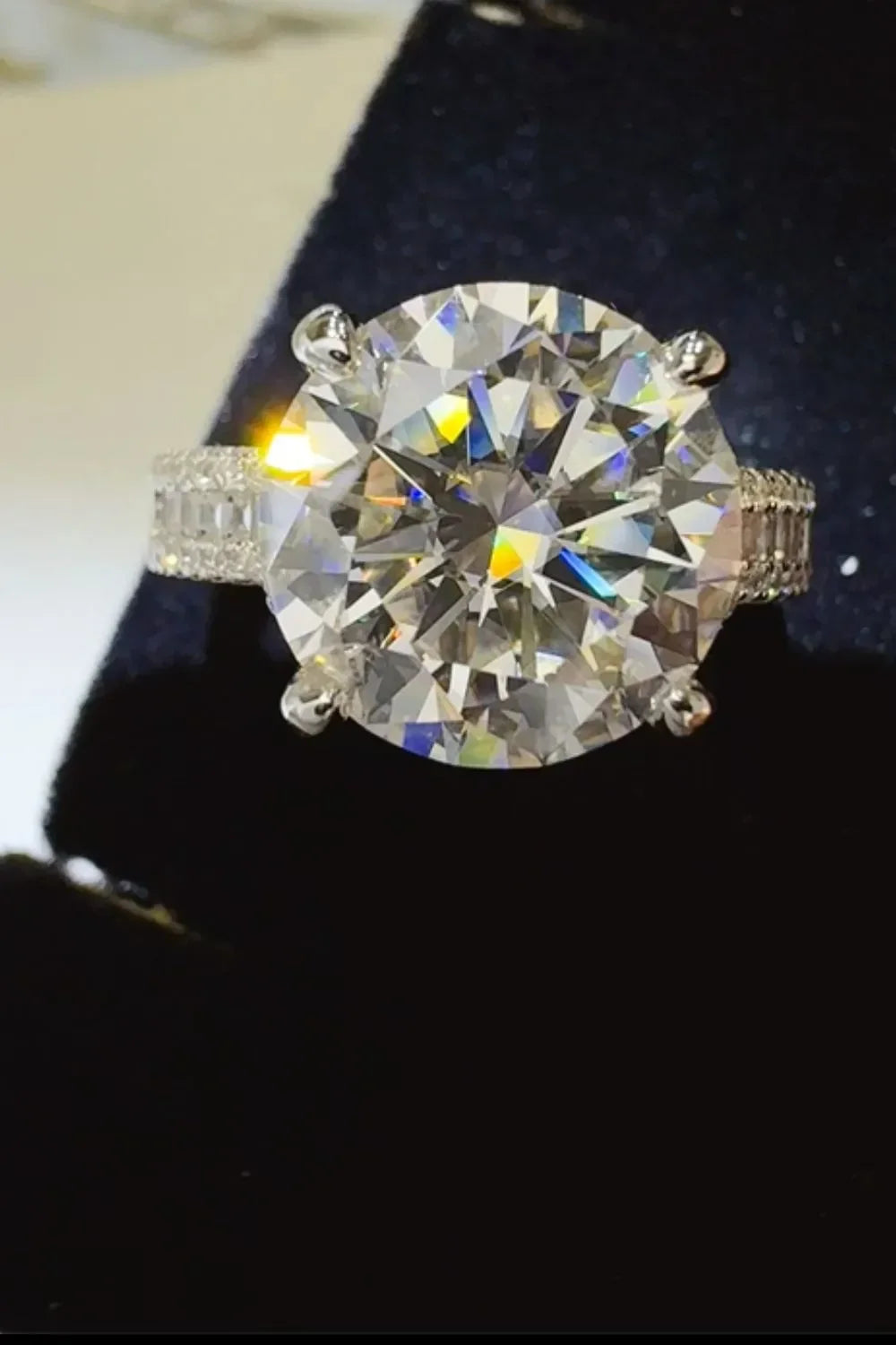 Ring Sofia - 5 Carat Moissanite Sterling Silver Ring Women's Ring Velanci