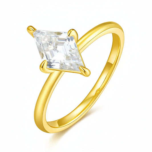 2 Carat Moissanite Ring Giovanna - Brilliant Center Stone Women's Ring Velanci