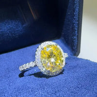 3 Carat Moissanite Sterling Silver Ring Alessia - Halo Shine Women's Ring Velanci