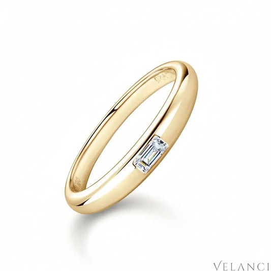 Sterling Silver Moissanite Ring Alessia - Sparkle Minimalist Women's Ring Velanci