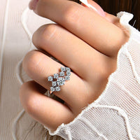 Moissanite Ring Alessia - 1.2 Carat Sterling Silver Halo Women's Ring Velanci