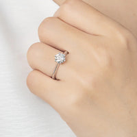 1 Carat Moissanite Ring Bianca - Sleek Minimalist Sparkle Women's Ring Velanci