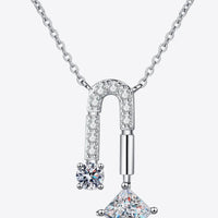 Moissanite Necklace - 1.3ct Sterling Silver Rhodium-Plated Velanci