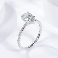 1.8 Carat Moissanite Teardrop Ring Bianca - Icy Shine Women's Ring Velanci